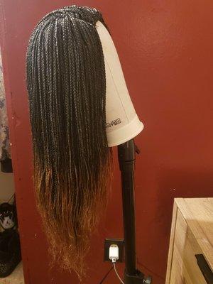 Thin Braided Wig
Unit pictured is 20"
Starting @ $250
Contact us for your free consultation