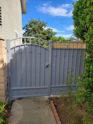 After photo of side gate.