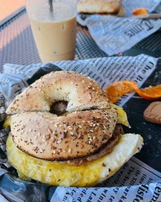 Everything Bagel Egg Sausage