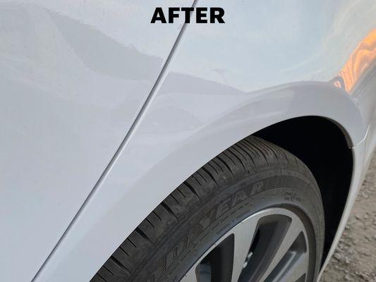 After paintless dent repair