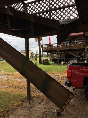 View from under the deck.