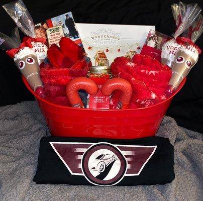 Holiday giveaway basket