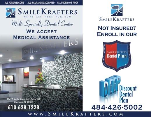 We accept medical assistance and offer an in-house payment plan!