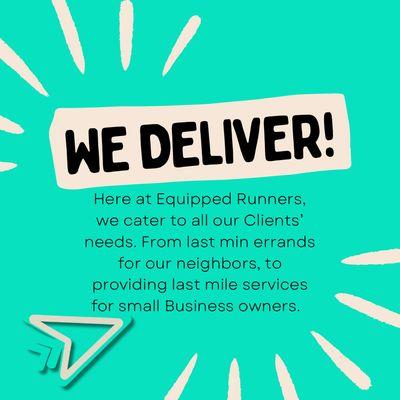 We Deliver ! Ask us about our local and long distance services.