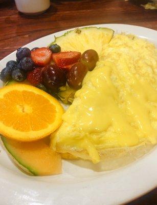 Cheese Omelet with Hollandaise Sauce.