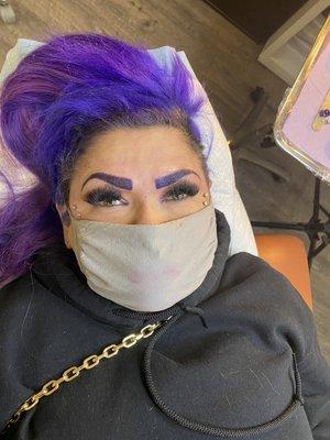 Tattooed eyebrows