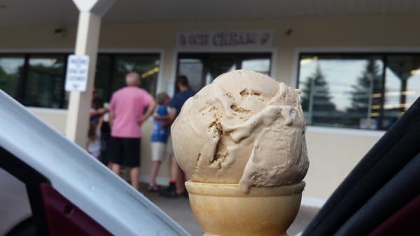 Amazingly delicious hard coffee ice cream. Speaking of hard.