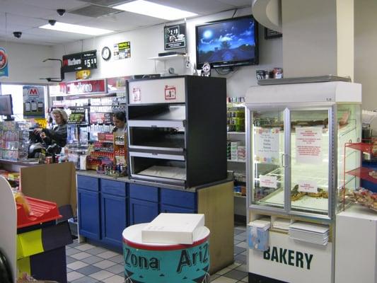 The competion next door! Harlem doughnuts, T.V. with indoor seatting and coffie.