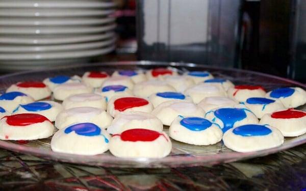 My red, white & blue thumbprint cookies :)