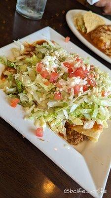 Enchiladas Supreme had way too much cold iceburg lettuce, cooled the enchiladas off making them barely lukewarm.