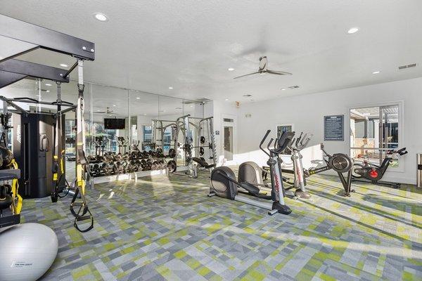 Well-equipped fitness center