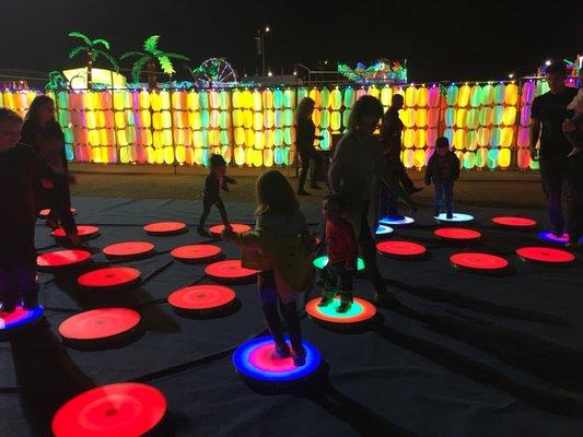 Several interactive light displays for kids