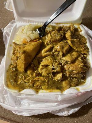 Curry Chicken with Steamed Cabbage