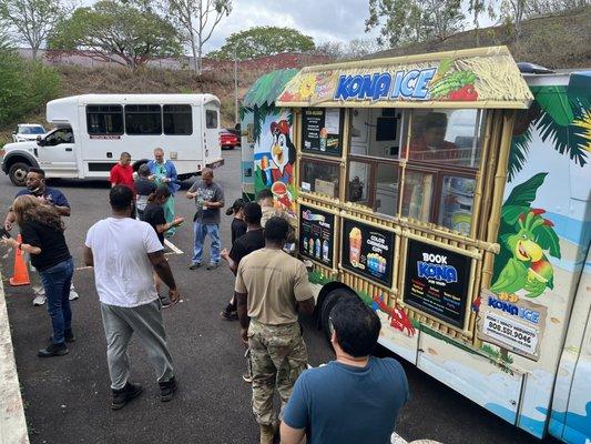 Kona ice for TAMC logistics staff