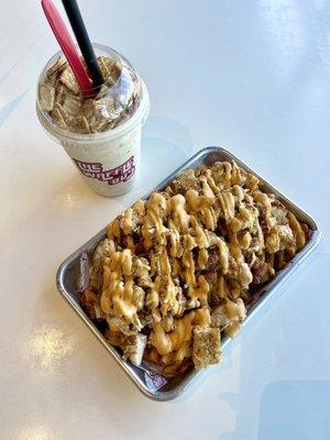 Cinnamon Toast Crunch Milkshake with Chicken Thunder Fries