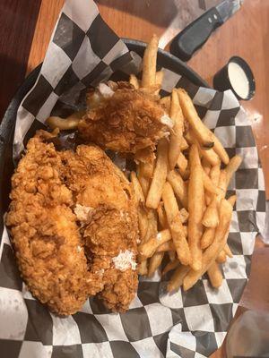 Chicken strips and fries