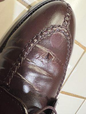 The Carmel Valley location may be good at shoe repair but it looks like they put a "spray shine" on my Alden shell cordovan shoes.