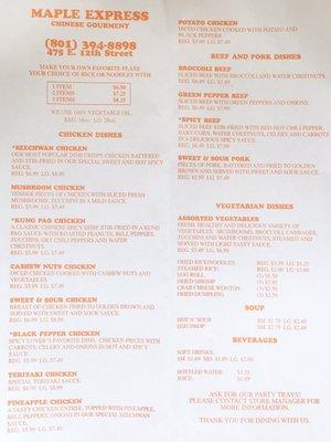 Here is a menu.  Szechwan Chicken  is the best!!!