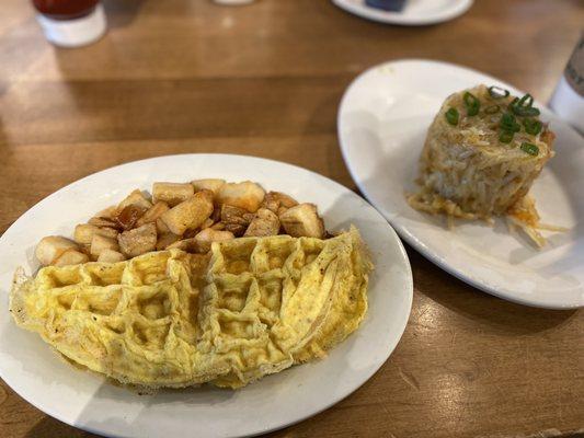 Frittata and Hashbrown Cake