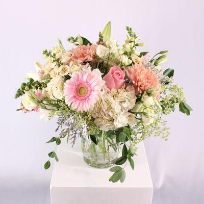 Beautiful Pastel Flower Arrangement called "Eternal Joy" perfect for any occasion.