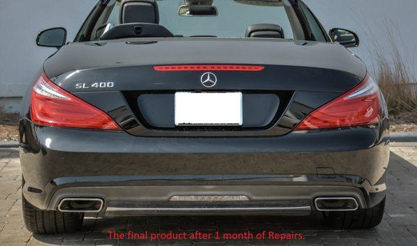 THE REAR END OF MY BENZ FULLY REPAIRED/RESTORED