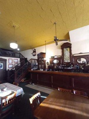 The bar area very spacious comfortable and historical