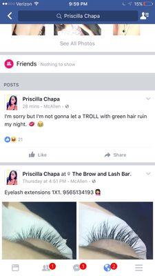 Employee calling my friend a troll with green hair!