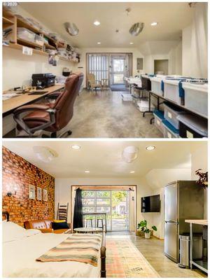 Before and after of Interior Decorating project by Ochre & Rye.