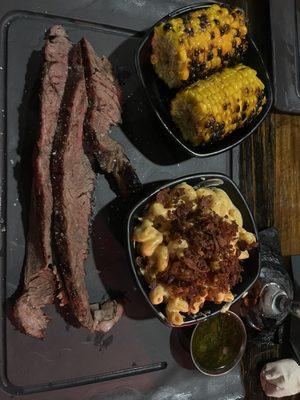 churrasco, roasted corn, truffle mac and cheese