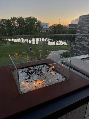 Ember and ice outdoor patio