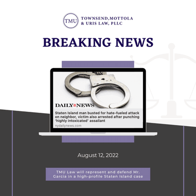 Townsend, Mottola & Uris Law, PLLC is proud to represent Mr. Garcia in a high-profile case recently reported by the New York Daily News.