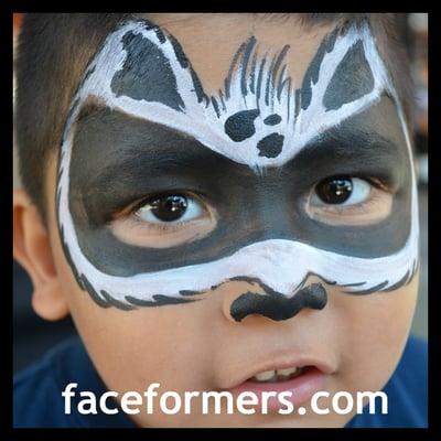 Raccoon Face Painting by Brenda