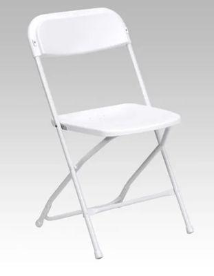 White basic folding chair Rentals