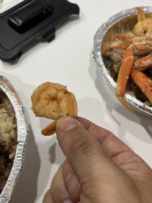 Not "jumbo" shrimp as advertised.