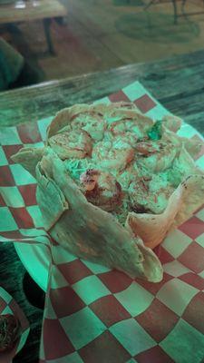 Taco Salad with shrimp