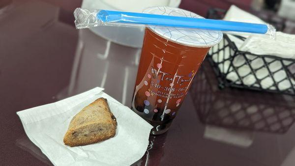 Lychee Rose & Blueberry Scone