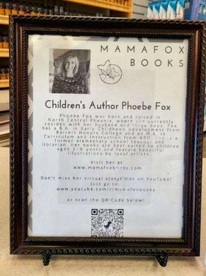 Bio on Phoebe Fox of Mamafox Books