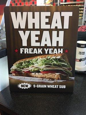 LOVE THE NEW WHEAT SUB ROLL!!!