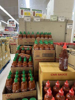 Some of the cheapest Sriracha I've seen in town