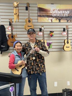 The first 'ukulele out the door, mahalos