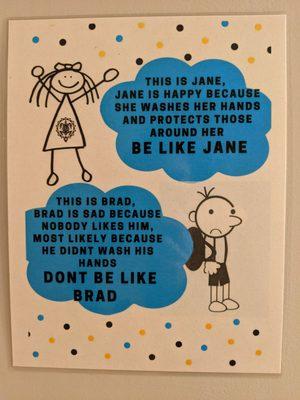 Bathroom reminder : Be like Jane