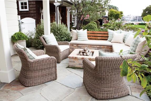 Newport Beach - Landscape design, outdoor seating area