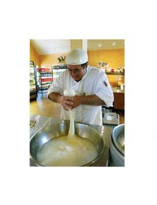 Chef Pasquale making his delicious homemade mozzarella!