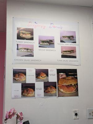 Sandwich menu