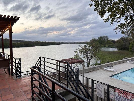 Guadalupe River from the outside dining area.