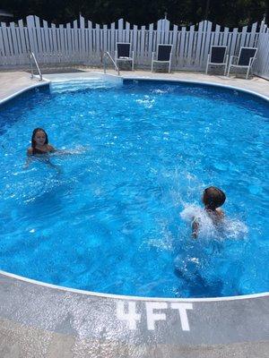 The pool was wonderful for our 9 & 10 yr old grandchildren.