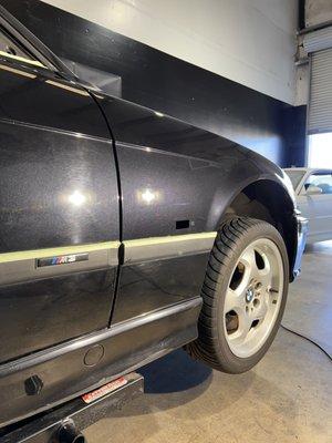 Results of single step polish on a 1995 BMW M3