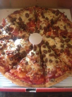 All meat pizza