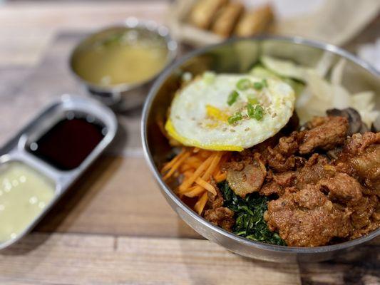 Bibimbap with soup