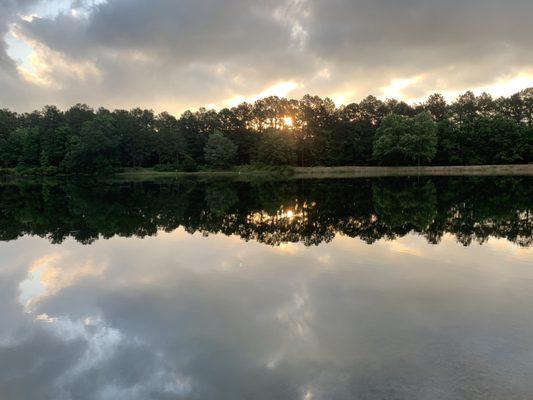 Gorgeous Sunrise... twice as nice reflecting in the lake.